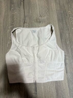 Sunday Best lustre bustier White corset Tank Top size small